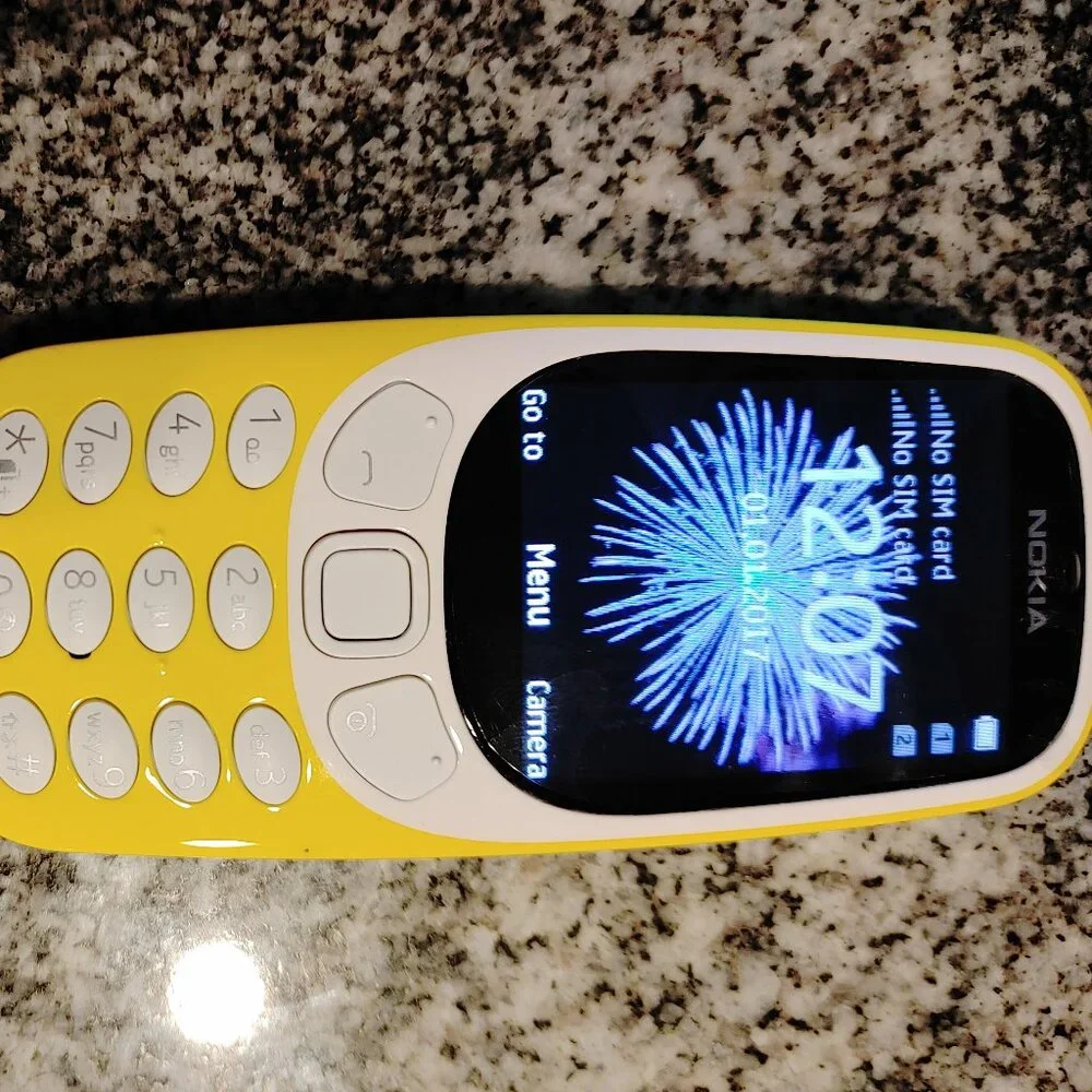 NOKIA 3310 Phone - yellow. Dual SIM, GSM Unlocked, 2G 900/1800 MHz